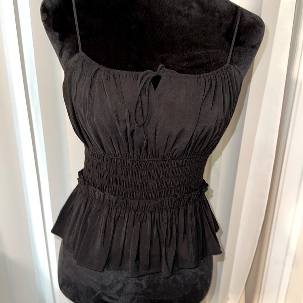 Express black keyhole stretchy waist top